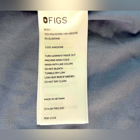 Figs Set. Space Dye Vapor Blue. - Picture 9 of 9